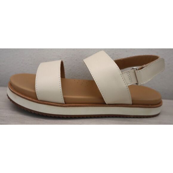 Nisolo Women's Sz 8.5 Bone/Beige Go-To Flatform 2.0 Leather Sandals - Picture 7 of 15